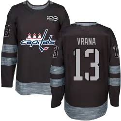 Men's Jakub Vrana Washington Capitals 1917-2017 100th Anniversary Jersey - Black Authentic