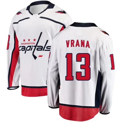 Men's Jakub Vrana Washington Capitals Away Jersey - White Breakaway