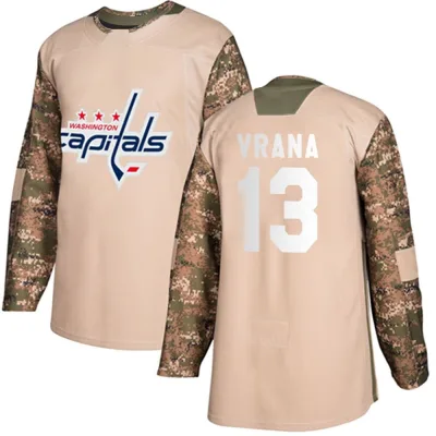 Men's Jakub Vrana Washington Capitals Veterans Day Practice Jersey - Camo Authentic