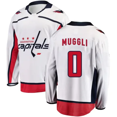 Men's Leon Muggli Washington Capitals Away Jersey - White Breakaway